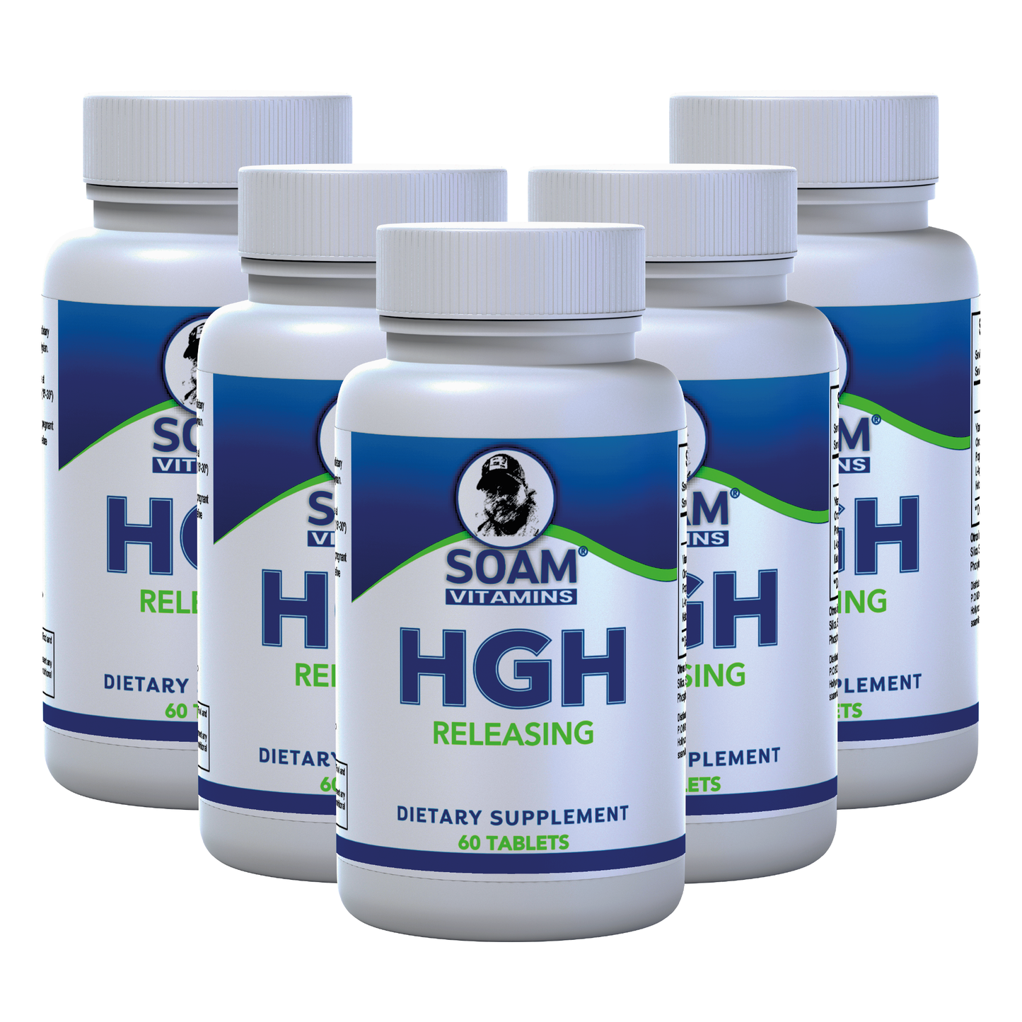 HGH Supplement for Women & Men - Pre-workout - Power Formula SIX Essential Amino Acids - Energy Supplements - 60 Capsules - SOAM VITAMINS