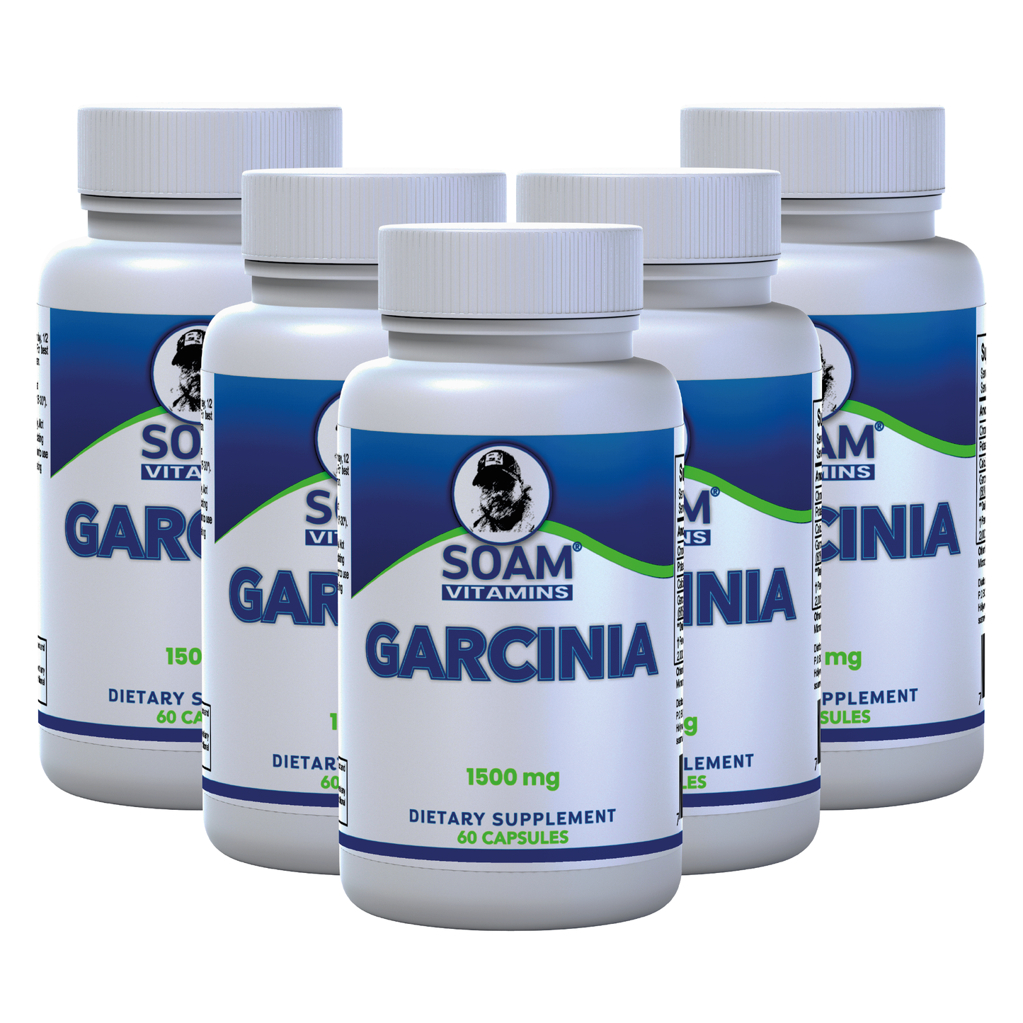 Garcinia Cambogia Extract 1500 mg for Women and Men - Support weight loss - Focus and Energy - Natural Supplement - 60 capsules SOAM