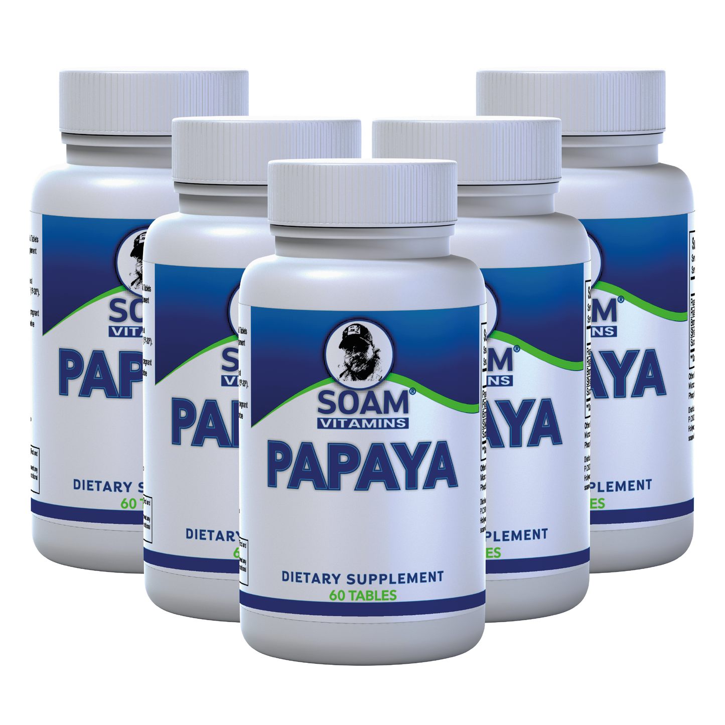 Papaya - Digestive Enzymes - Support Immune Gut & Super Digestive - Bloating, Gas & Constipation - 60 Tablets - SOAM VITAMINS