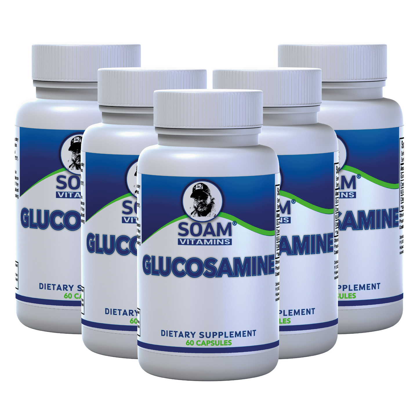 Glucosamine Chondroitin - Joint Inflammation For Men & Women - Joint Support Supplement - 60 capsules - SOAM