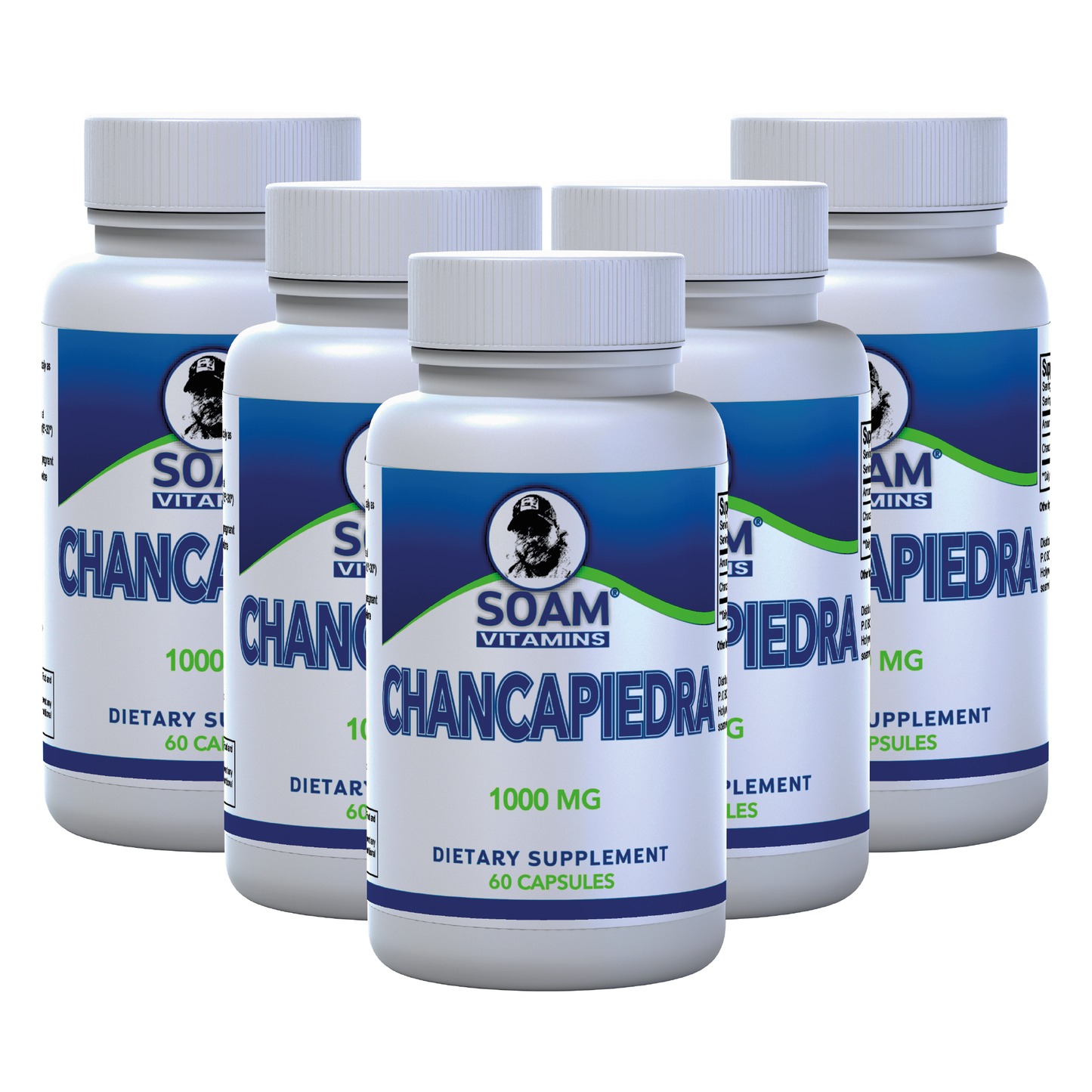 Chanca Piedra Fruit 1000 mg - Kidney Support Supplement - Bladder Control Supplements - Natural Supplement - Free Gluten - Free Wheat - 60 Capsules - SOAM