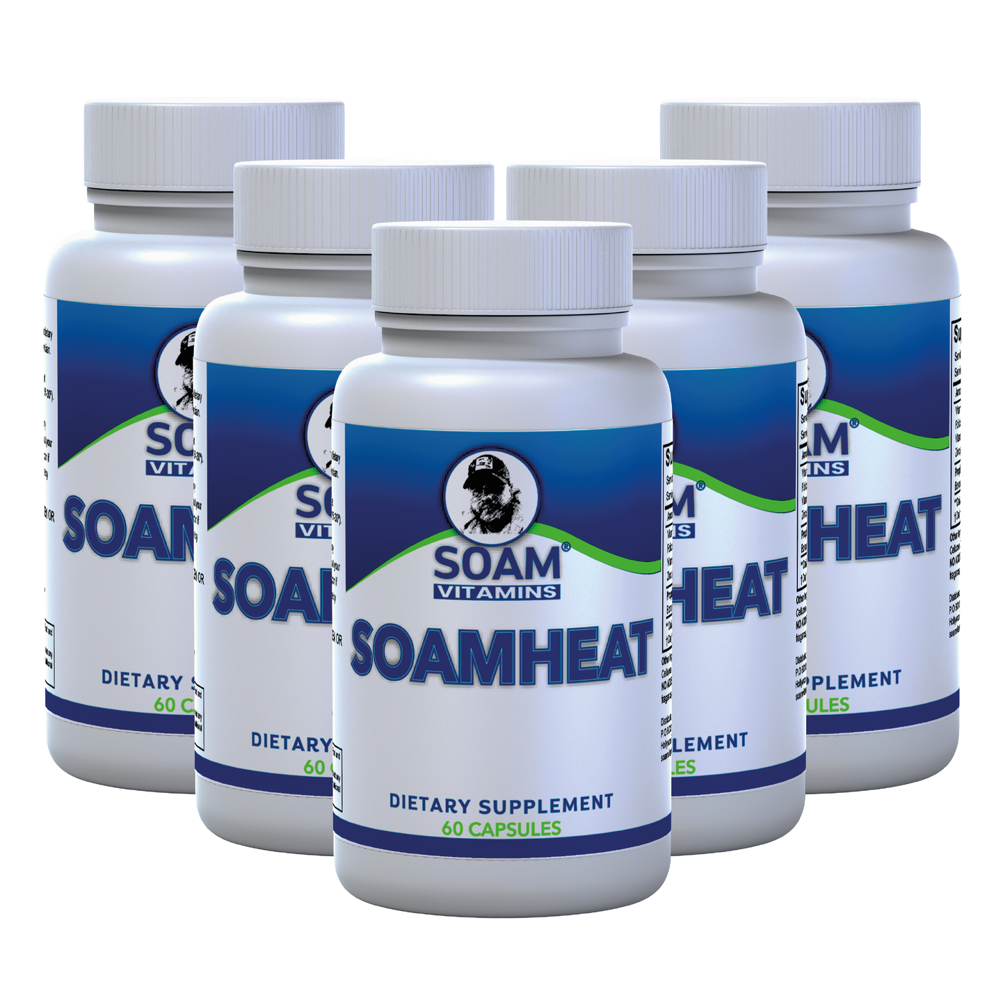 SoamHeat - Multivitamin - Vitamins for Energy Metabolism Support - Cognitive Support - Energy Supplement to Support Nerves -Supports the Elasticity of Skin - 60 capsules - SOAM VITAMINS