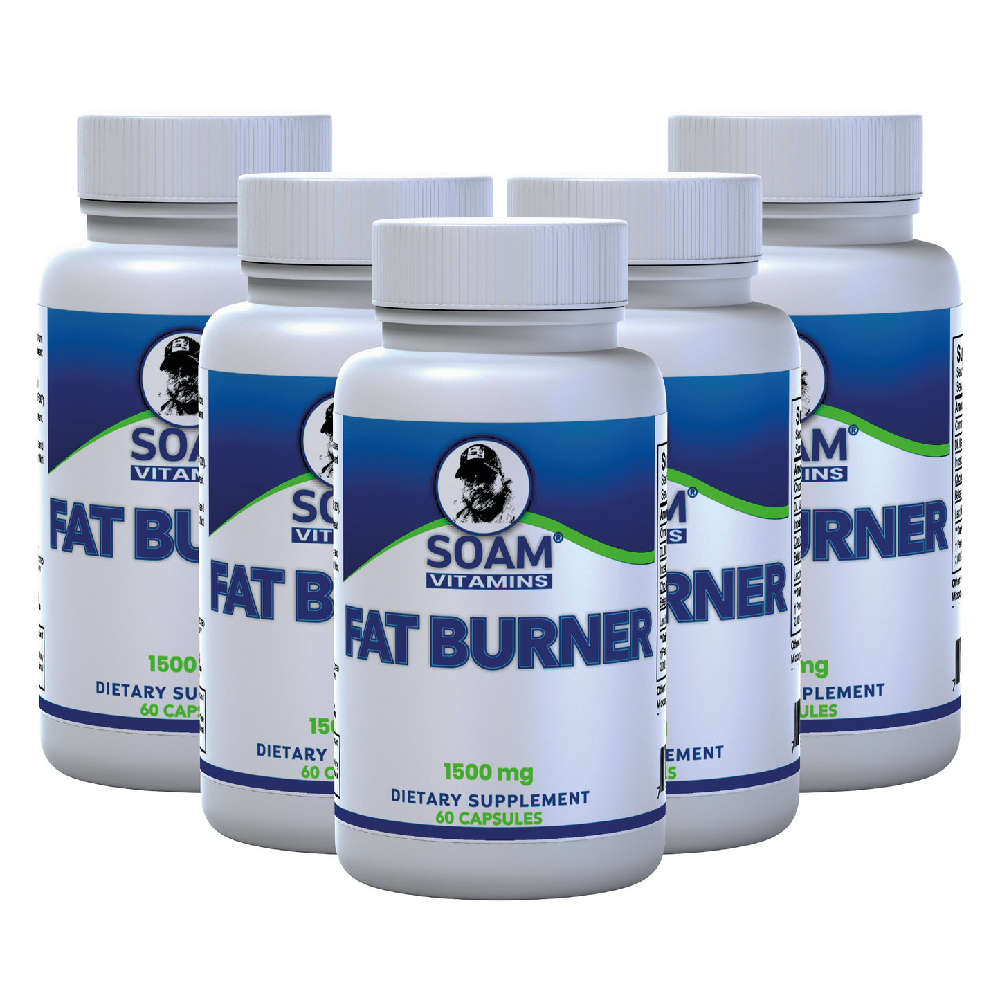 Fat Burner - Essential Trace Minerals - Cognitive Support - Digestive Enzymes Supplement - Metabolism Booster - Overall Wellness - Free Gluten - Non GMO - SOAM
